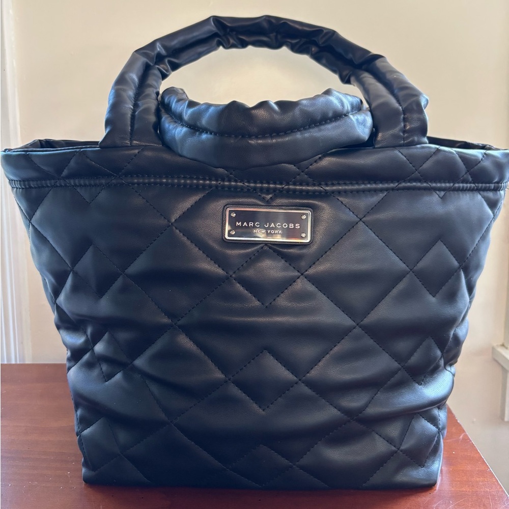 Marc Jacobs Black Nylon Quilted Large Travel Tote